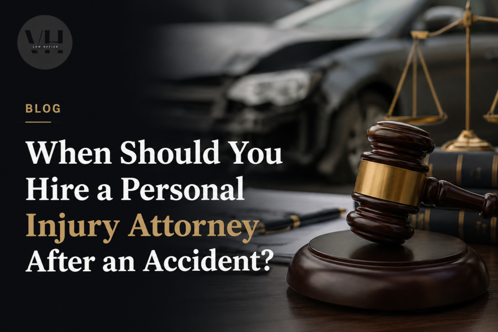 Personal injury attorney consulting accident victim after a car crash in California